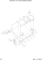 BUCKET(1.27M3 SAE HEAPED, #0340-)