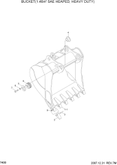 BUCKET(1.46M3 SAE HEAPED, HEAVY DUTY)