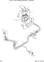 PILOT HYD PIPING(CONTROL 2, #0120-)