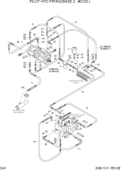 PILOT HYDRAULIC PIPING(BASE 2, #0120-)