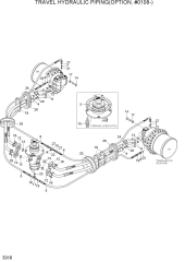 TRAVEL HYDRAULIC PIPING(OPT, #0108-)