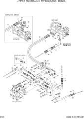 UPPER HYDRAULIC PIPING(BASE, #0120-)