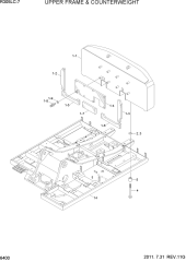 UPPER FRAME & COUNTERWEIGHT