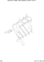 BUCKET(1.44M3 SAE HEAPED, HEAVY DUTY)