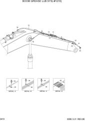 BOOM GREASE LUB SYS(6.45M, STD, -#1215)