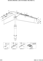 BOOM GREASE LUB SYSTEM(6.15M,#0013-)