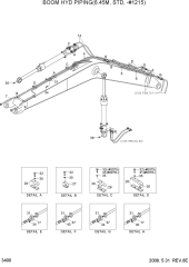 BOOM HYD PIPING(6.45M, STD, -#1215)