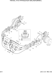 TRAVEL HYD PIPING(HIGH WALKER,0456-)