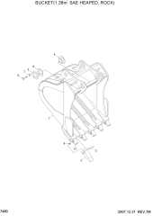 BUCKET(1.38M3 SAE HEAPED, ROCK)