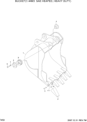 BUCKET(1.44M3 SAE HEAPED, HEAVY DUTY)