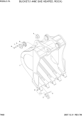 BUCKET(1.44M3 SAE HEAPED, ROCK)