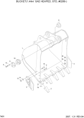 BUCKET(1.44M3 SAE HEAPED, STD, #0269-)