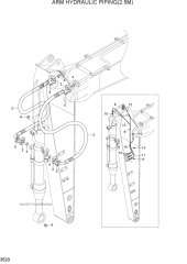 ARM HYDRAULIC PIPING(2.5M)