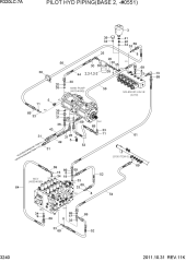 PILOT HYDRAULIC PIPING(BASE 2, -#0551)