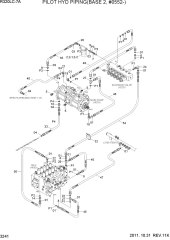 PILOT HYDRAULIC PIPING(BASE 2, #0552-)
