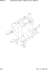 BUCKET(4 TEETH, HEAVY DUTY, #0012-)