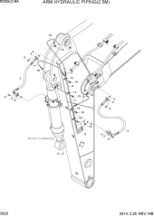 ARM HYDRAULIC PIPING(2.5M)