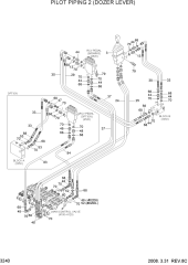 PILOT HYD PIPING 2 (DOZER LEVER)