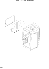 CABIN ASSY(3/5, RH SASH)