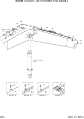BOOM GREASE LUB SYSTEM(6.15M, #0004-)