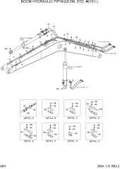 BOOM HYDRAULIC PIPING(6.5M, STD, #0101-)