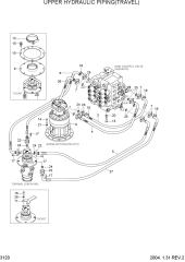 UPPER HYDRAULIC PIPING(TRAVEL)