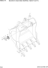 BUCKET(1.62M3 SAE HEAPED, HEAVY DUTY)