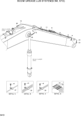 BOOM GREASE LUB SYSTEM(6.5M, STD)