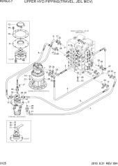 UPPER HYDRAULIC PIPING(TRAVEL, JEIL MCV)