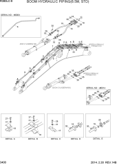 BOOM HYDDRAULIC PIPING(6.5M, STD)