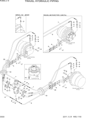 TRAVEL HYDRAULIC PIPING