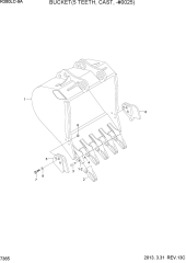 BUCKET(5 TEETH, CAST, -#0025)