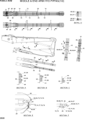 MIDDLE & END ARM HYD PIPING(1/2)