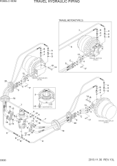 TRAVEL HYDRAULIC PIPING