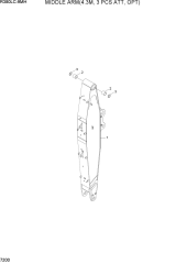 MIDDLE ARM(4.3M, 3 PCS ATT, OPT)
