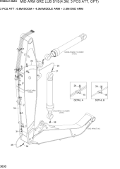 MID ARM GRE LUB SYS(4.3M, 3 PCS AT, OPT)