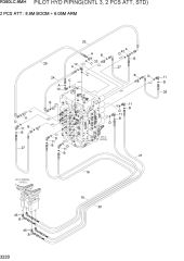 PILOT HYD PIPING(CNTL 3, 2 PCS ATT, STD)