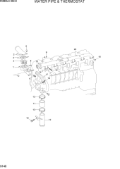 WATER PIPE & THERMOSTAT