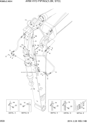 ARM HYDRAULIC PIPING(3.2M, STD)