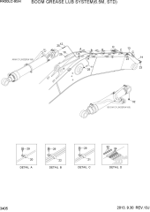 BOOM GREASE LUB SYSTEM(6.5M, STD)