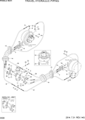 TRAVEL HYDRAULIC PIPING