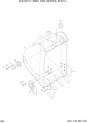 BUCKET(1.38M3 SAE HEAPED, #1472-)