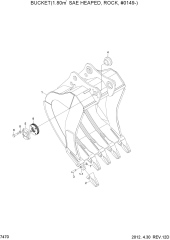 BUCKET(1.80M3 SAE HEAPED, ROCK, #0149-)