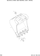 BUCKET(1.81M3 SAE HEAPED, CAST, -#1053)