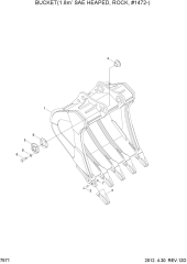 BUCKET(1.8M3 SAE HEAPED, ROCK, #1472-)