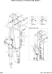 ARM HYDRAULIC PIPING(4.50M, #0063-)