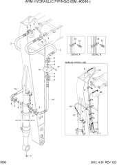 ARM HYDRAULIC PIPING(5.85M, #0086-)