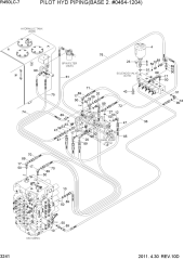 PILOT HYD PIPING(BASE 2, #0464-1204)
