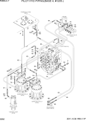 PILOT HYD PIPING(BASE 4, #1205-)