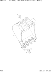 BUCKET(1.81M3 SAE HEAPED, CAST, -#0302)